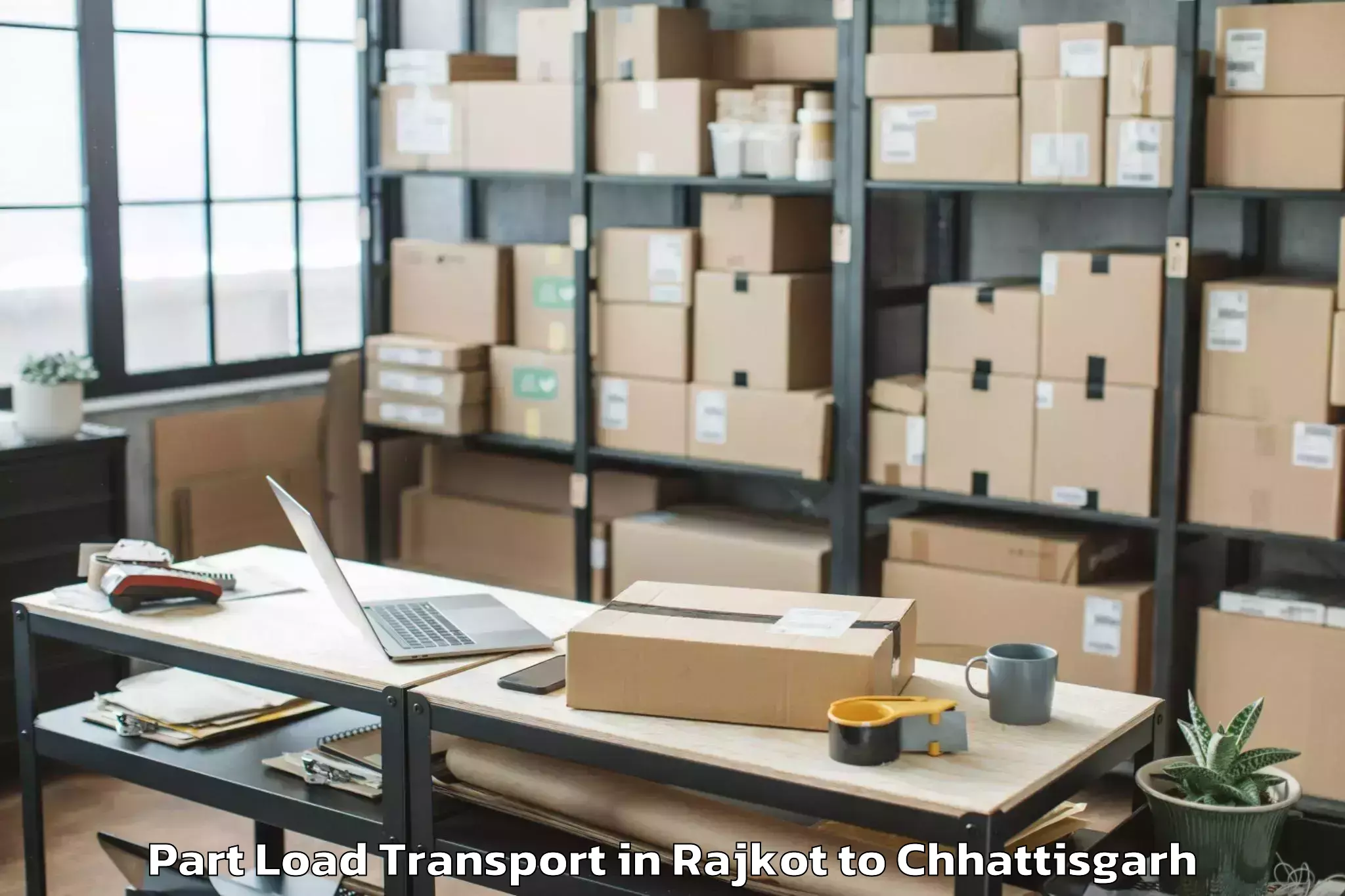 Affordable Rajkot to Gidam Part Load Transport